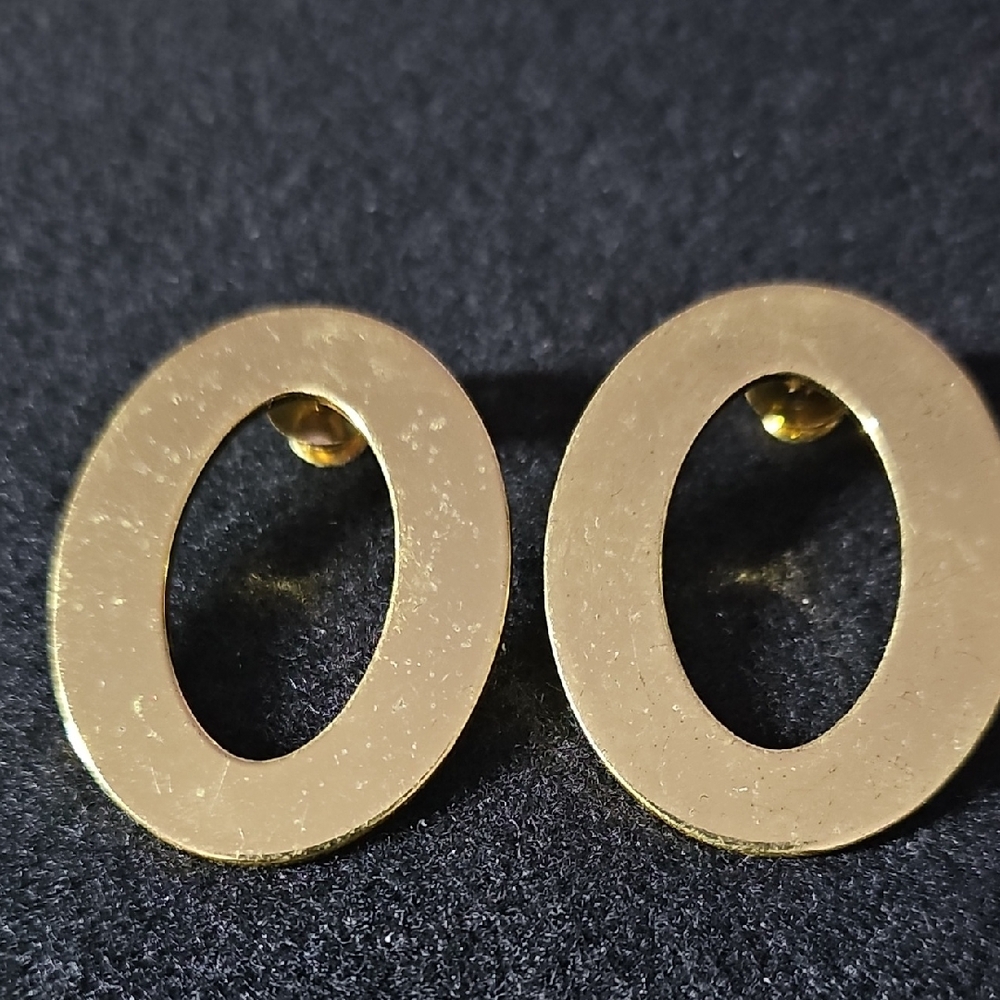 Sassy Jones Radiant Gold Oval Earrings
